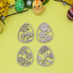 Wooden Easter Eggs - Set of 4