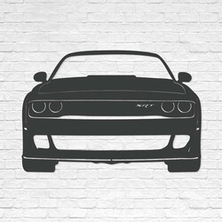 Wooden 3D Wall Art - Dodge Challenger SRT | Anthracite Gray