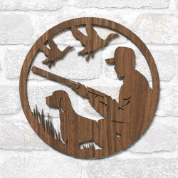 Gift for a Hunter - Wooden Wall Art | Walnut