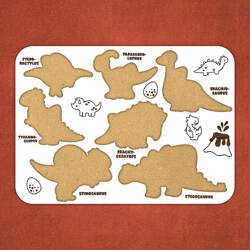 Drevená interaktívna hračka - Dinosaury | Biela