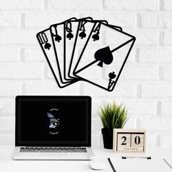 Wooden Wall Art - Cards | Black