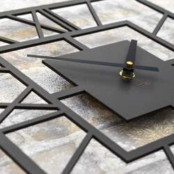 Nástenné hodiny do obývačky - Chronos | Antracitovo-šedá