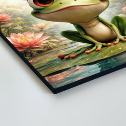 Drevený obraz pre deti - Žabka