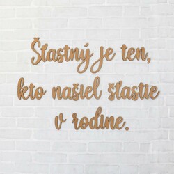 Dekoračná nálepka o rodine z dreva  | Buk