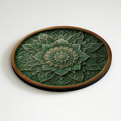 Mandala na zeď - Smaragd