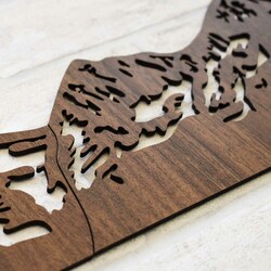 Drevený obraz na stenu - Vysoké Tatry | Orech