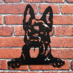 Wooden Wall Art - Belgian Shepherd Dog | Black