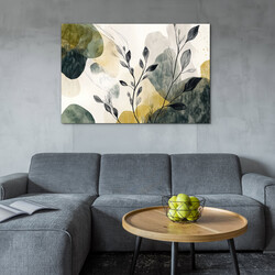 Abstract painting - Leaves in the fog