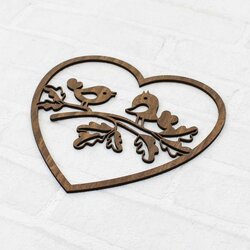Lovebirds on the Oak | Walnut