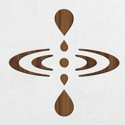 Wooden Sticker - Mindfulness Symbol | Walnut