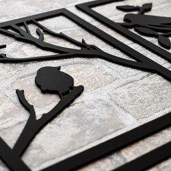 4-piece Sticker - Relax in Nature | Black