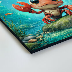 Drevený obraz pre deti - Červený rak 