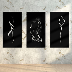Luxusné obrazy do spálne - Ženská zmyselnosť | Čierna
