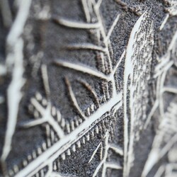 Wooden Picture - Flower Drawing | White