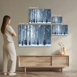 Tablou din lemn - Pădure de mesteacăn