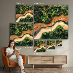 Colorful Wooden Wall Art - Abstract Forest