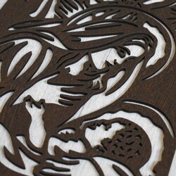 Wooden Wall Art of the Holy Family | Wenge