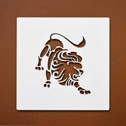 Wall Art above the Bed - Leo Zodiac Sign | White