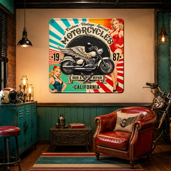 Americký retro obraz - California Motorcycles