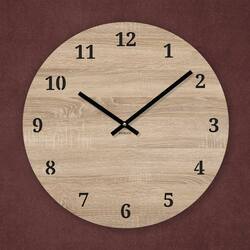Design Wall Clock - Basic | Oak Sonoma