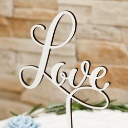 Ozdoba na svadobnú tortu - nápis Love