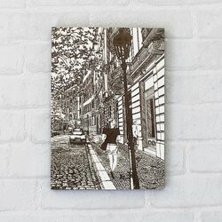 Woman in the City - Engraved Picture