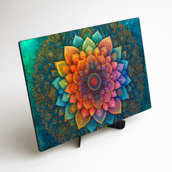 Žiarivá mandala na stenu - Obraz