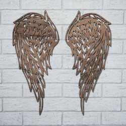 Wooden Angel Wings on the Wall | Tobacco Oak