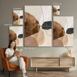 Pictură abstractă minimalistă - Echilibru