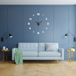 Nalepovacie hodiny z dreva - Victoria | Biela