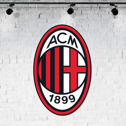 Farebná dekorácia na stenu - AC Milan