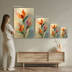 Dřevěný obraz - Abstraktní květy