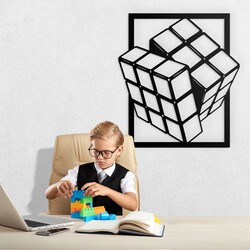 Retro Wall Art for the Office - Rubik&#039;s Cube | Black