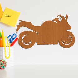 Wooden Wall Art of a Motorcycle - Suzuki GT | Cherry