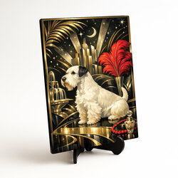 Art deco obraz - Glamour teriér