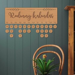 Rodinný kalendář ze dřeva | Buk