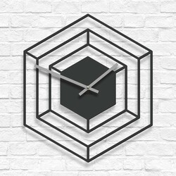 Lacné nástenné hodiny - Factory | Antracitovo-šedá