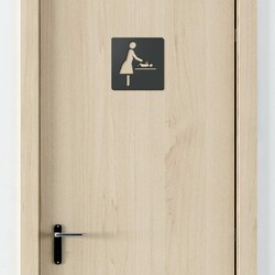 Wooden Door Sign - Changing Table | Anthracite Gray