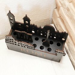 Drevený stojan na perá - Rím | Čierna