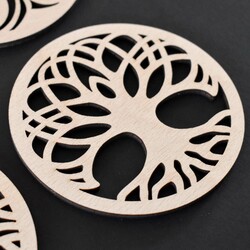 Sada drevených podpivníkov - Stromy 