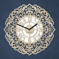 Wooden clock with mandala - Flower of Time | Artisan Oak