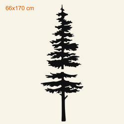 Wooden Tree on the Wall - Conifer |  66x170 cm