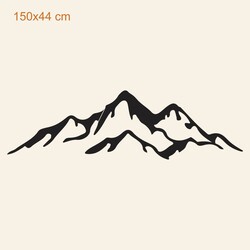 Cut-out Wall Art - Mountains | 150x44 cm