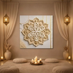 Golden glamour mandala - Kvet