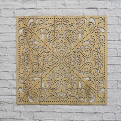 Štvorcový obraz - Srdce mandaly  | Dub zlatý