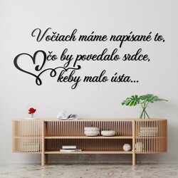 Drevený citát o láske na stenu - Srdce | Čierna