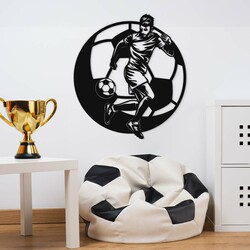 Wooden Wall Art - Football | Black