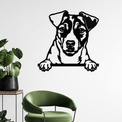 Cut-Out 3D Wall Art from Wood - Jack Russell | Black