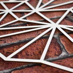 Polygonální mapa Česka na stěnu | Bílá