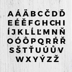 Ozdobné písmená na tortu na mieru - kompletná abeceda | Čierna